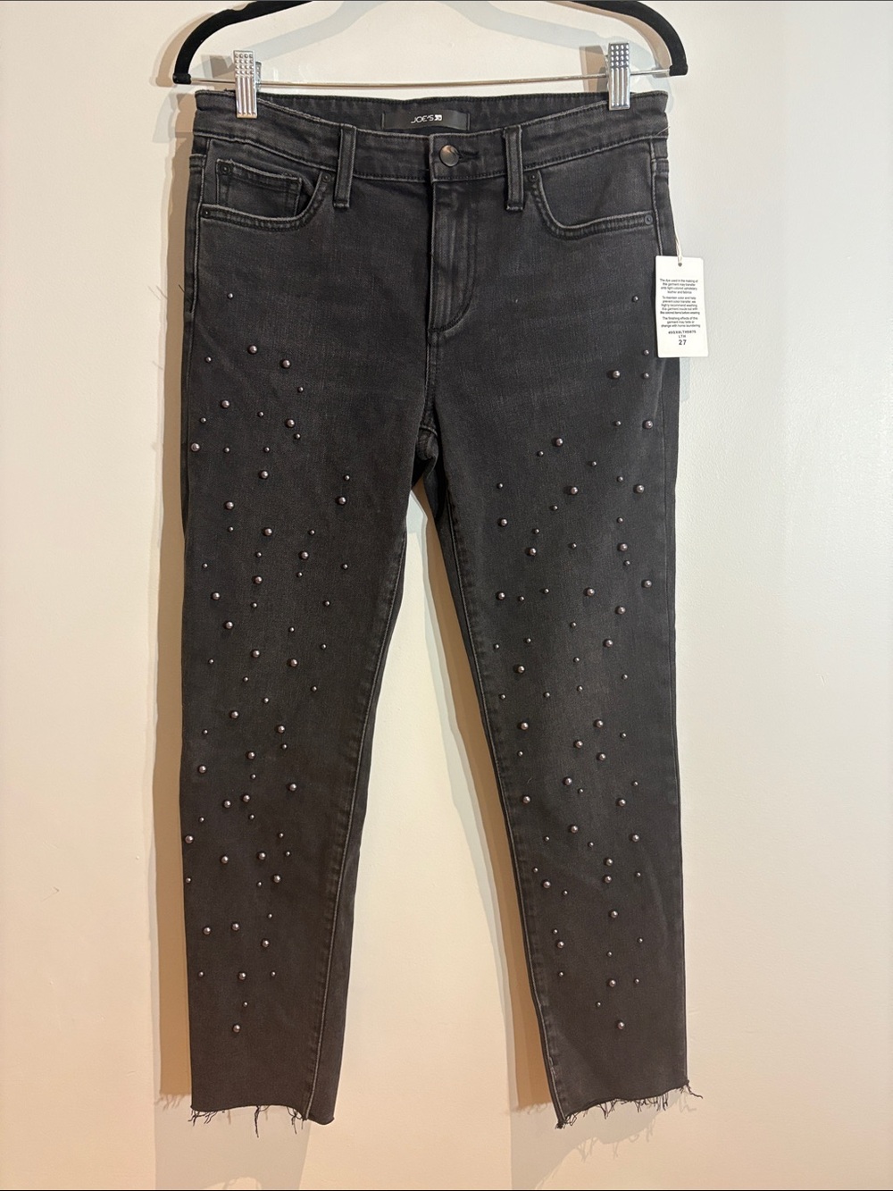 Joe's Jeans "The Smith" Black Studded Ankle Crop Jeans